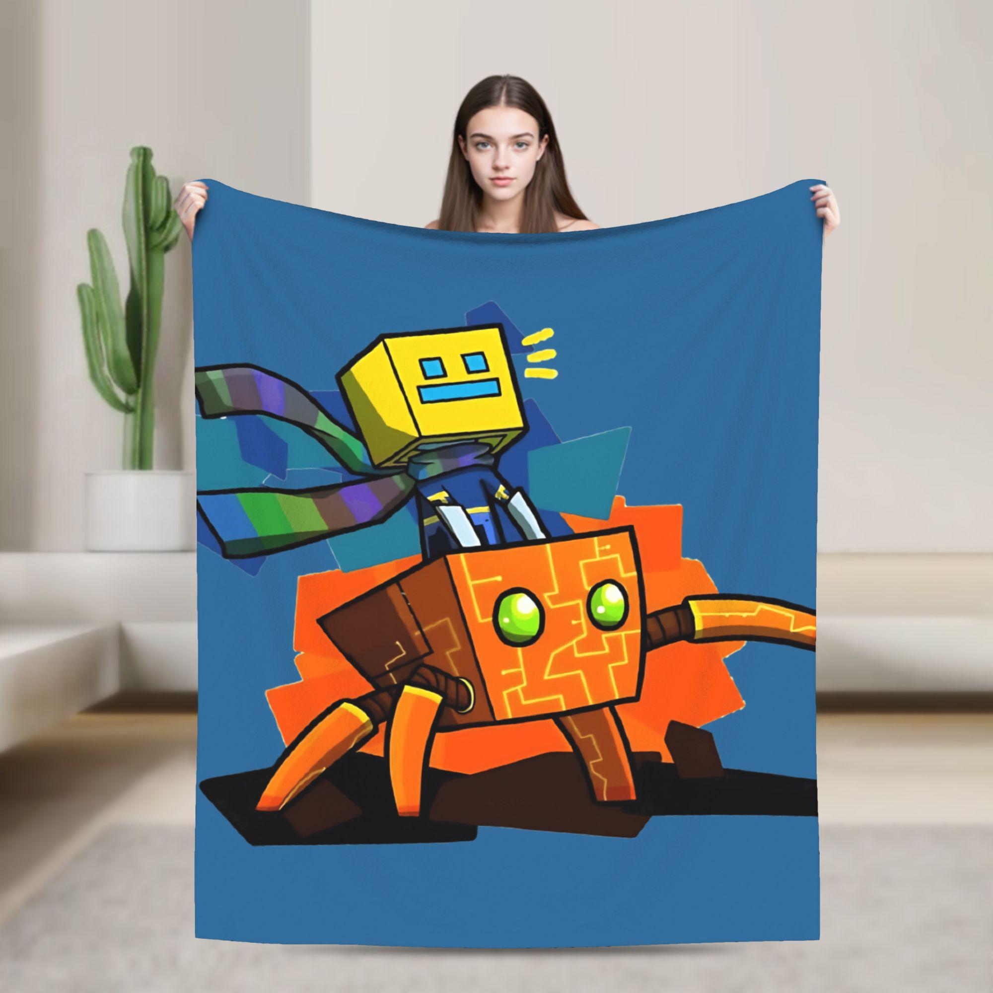 Geometry Dash Gaming Game Plush Blankets Winter Super Soft Flannel Throw Blanket Child Sofa Bed Graphic Bedspread Cover 75cmx90cm чорний
Geometry Dash Gaming Game Plush Blankets Winter Super Soft Flannel Throw Blanket Child Sofa Bed Graphic Bedspread Cover 75cmx90cm чорний