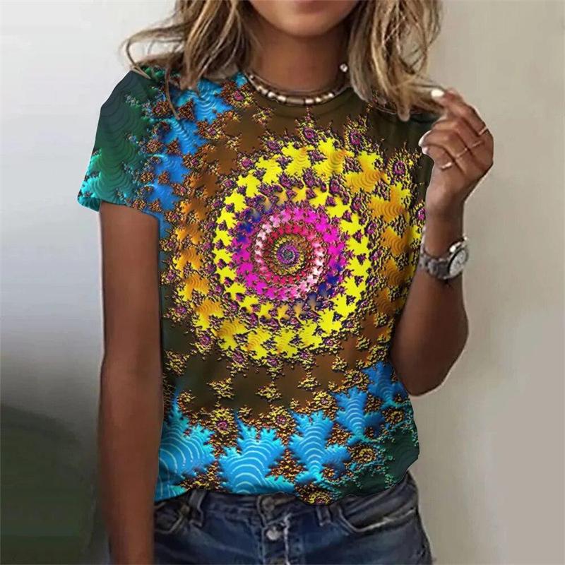 Trendy Women s Short Sleeve Top Pullover Fashion Y2K Casual Street 3D Vortex Printed Crewneck T-Shirt Oversized Women Clothing M
Trendy Women s Short Sleeve Top Pullover Fashion Y2K Casual Street 3D Vortex Printed Crewneck T-Shirt Oversized Women Clothing M
