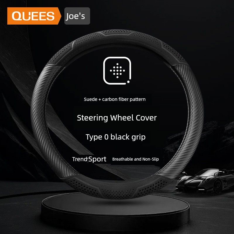 Joe s Car Steering Wheel Cover, Summer Ultra-Thin Breathable Anti-Slip Sweat-Absorbent Steering Wheel Cover, O-Type D-Type, Suitable for All Seasons Round - Pure Black
Joe s Car Steering Wheel Cover, Summer Ultra-Thin Breathable Anti-Slip Sweat-Absorbent Steering Wheel Cover, O-Type D-Type, Suitable for All Seasons Round - Pure Black