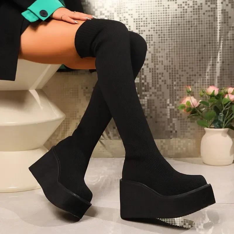 2024 New Winter Women s Boots Fashionable Solid Color Round Toe Super High Heel Cloth Sleeve Over-the-knee Women s Boots 35 чёрный
2024 New Winter Women s Boots Fashionable Solid Color Round Toe Super High Heel Cloth Sleeve Over-the-knee Women s Boots 35 чёрный