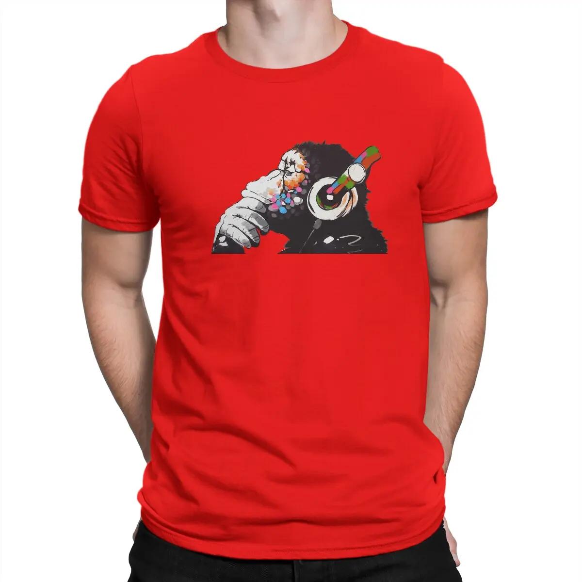 DJ Monkey Thinker with Headphones Mans TShirt Banksy Street Graffiti Artist O Neck Tops 100 Cotton T Shirt Humor High Quality S
DJ Monkey Thinker with Headphones Mans TShirt Banksy Street Graffiti Artist O Neck Tops 100 Cotton T Shirt Humor High Quality S