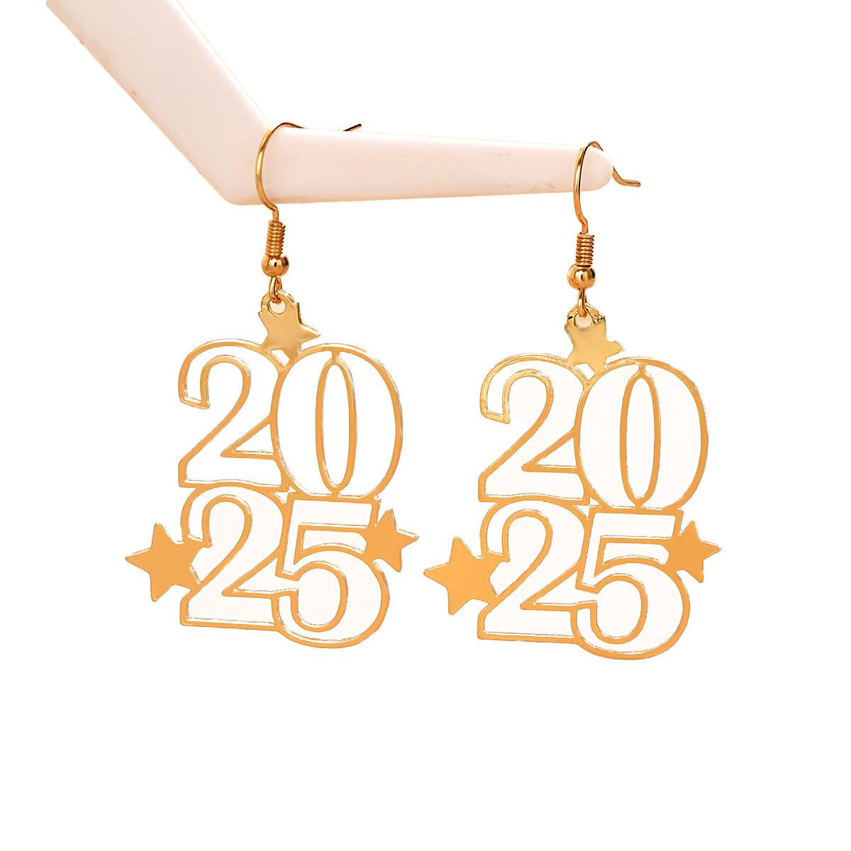 Серьги из металлического сплава с полым дизайном и серьги для приветствия Нового года Изысканный подарок One Size
Серьги из металлического сплава с полым дизайном и серьги для приветствия Нового года Изысканный подарок One Size