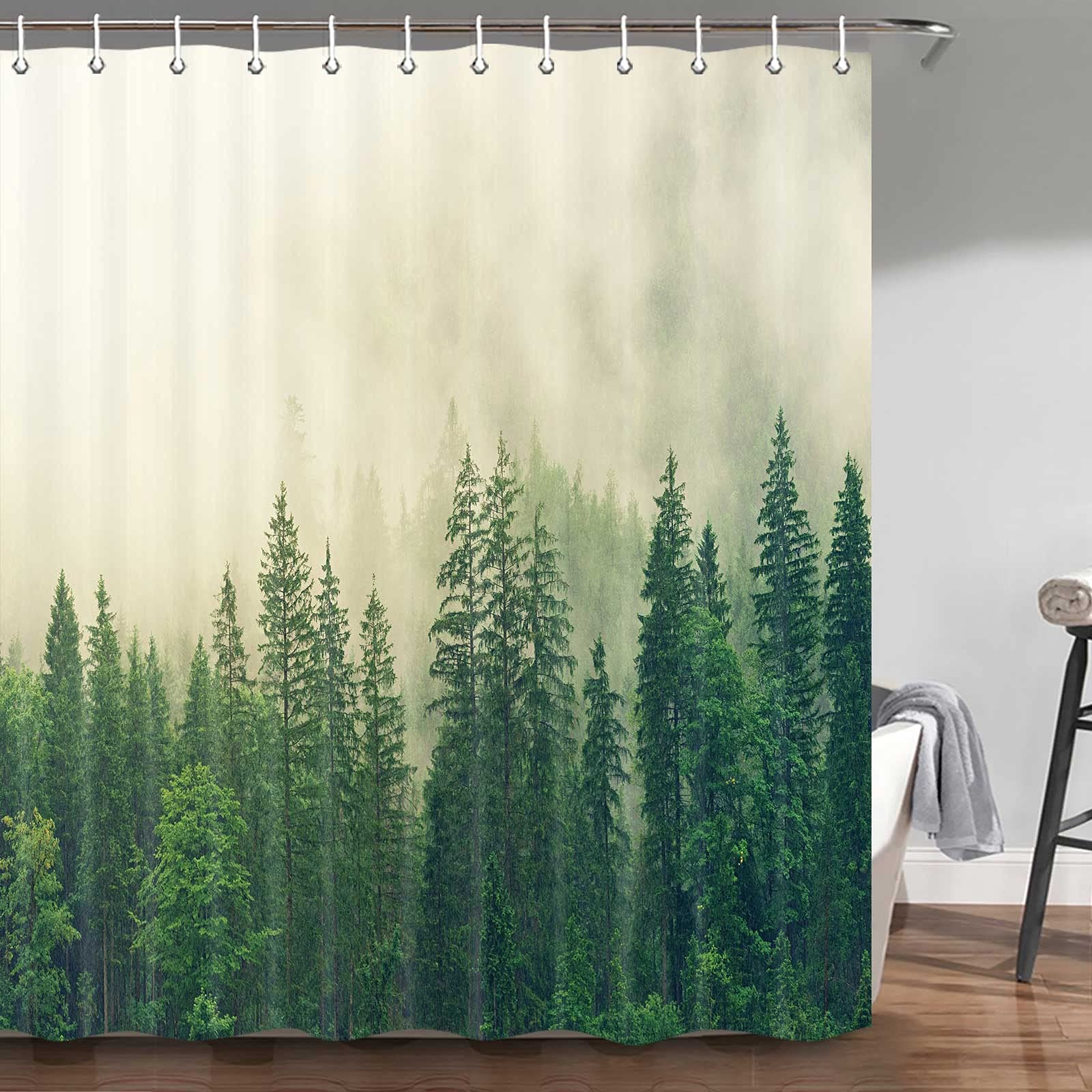 Misty Forest Woodland Shower Curtains Nature Shower Curtain Fall Shower Curtain Waterproof Polyester Fabric Home Decor With Hook W60H190(CM)-1 Pcs
Misty Forest Woodland Shower Curtains Nature Shower Curtain Fall Shower Curtain Waterproof Polyester Fabric Home Decor With Hook W60H190(CM)-1 Pcs
