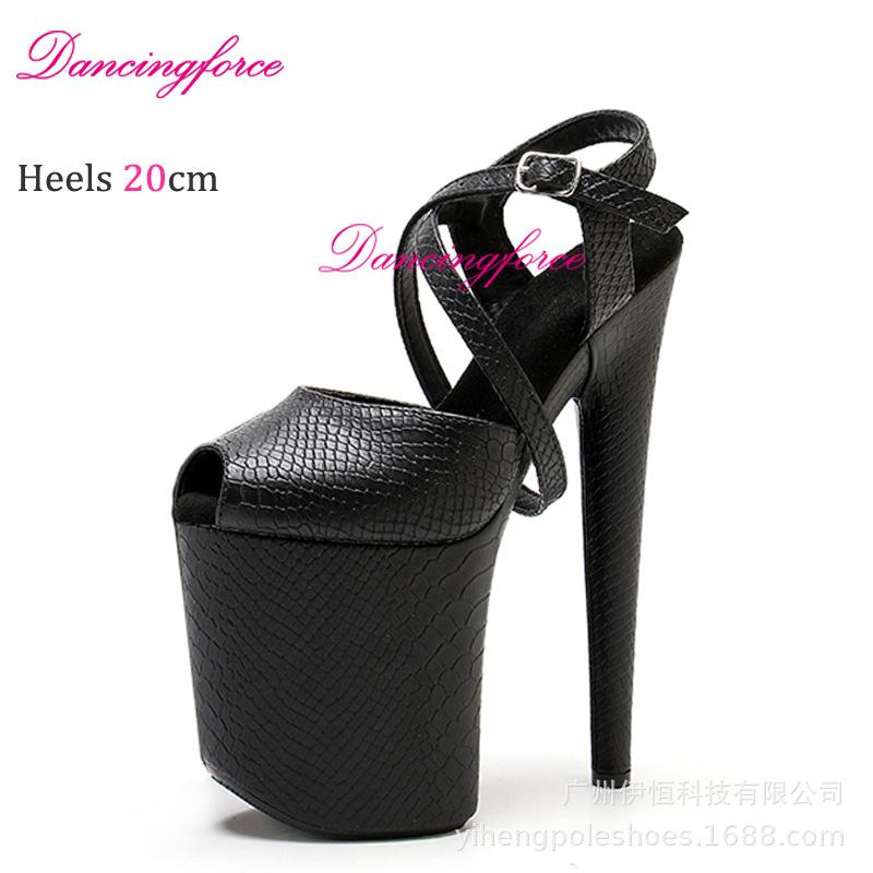 European Style 20CM Snake Print Sandals: Runway Model Steel Pole Dancing Shoes 41
European Style 20CM Snake Print Sandals: Runway Model Steel Pole Dancing Shoes 41