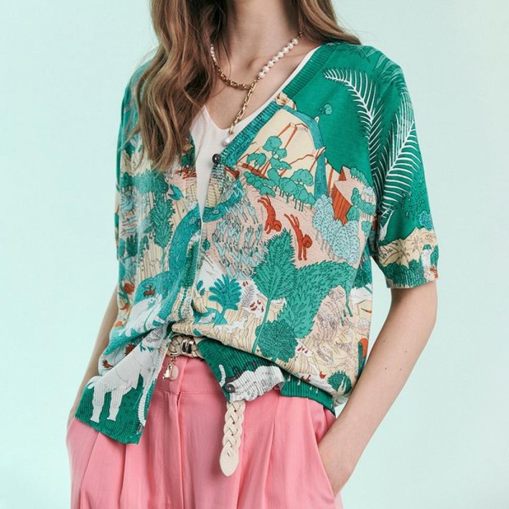 Maxza Unique Artwork Print Short Sleeve Cardigan Zc07qd001on painted/FREE
Maxza Unique Artwork Print Short Sleeve Cardigan Zc07qd001on painted/FREE