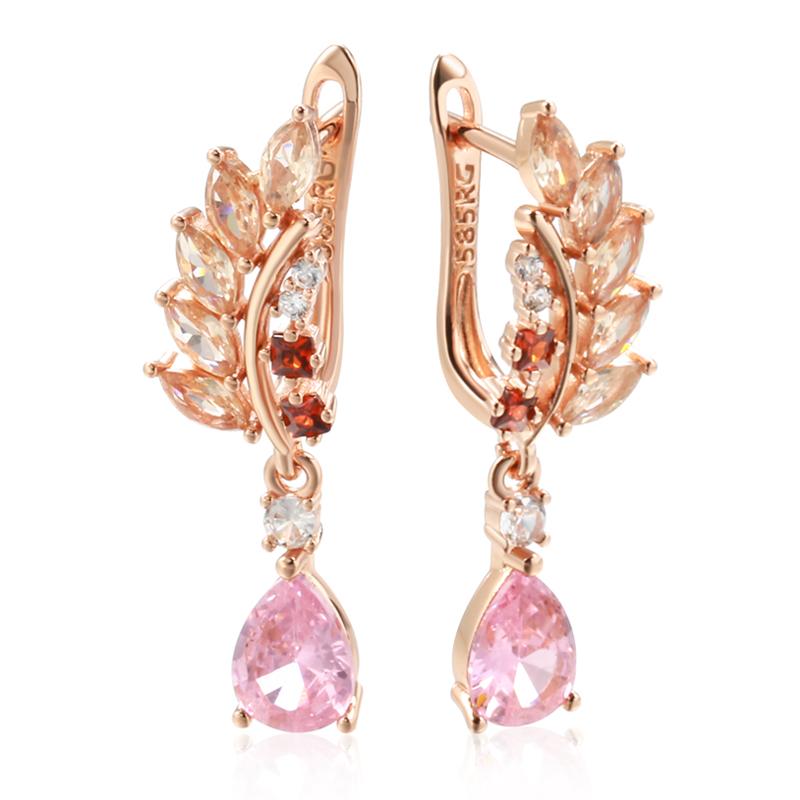 Unique Full Shiny Natural Zircon Long Dangle Earrings For Women Luxury Rose Gold Color Daily Fine Jewelry Best Gift
Unique Full Shiny Natural Zircon Long Dangle Earrings For Women Luxury Rose Gold Color Daily Fine Jewelry Best Gift