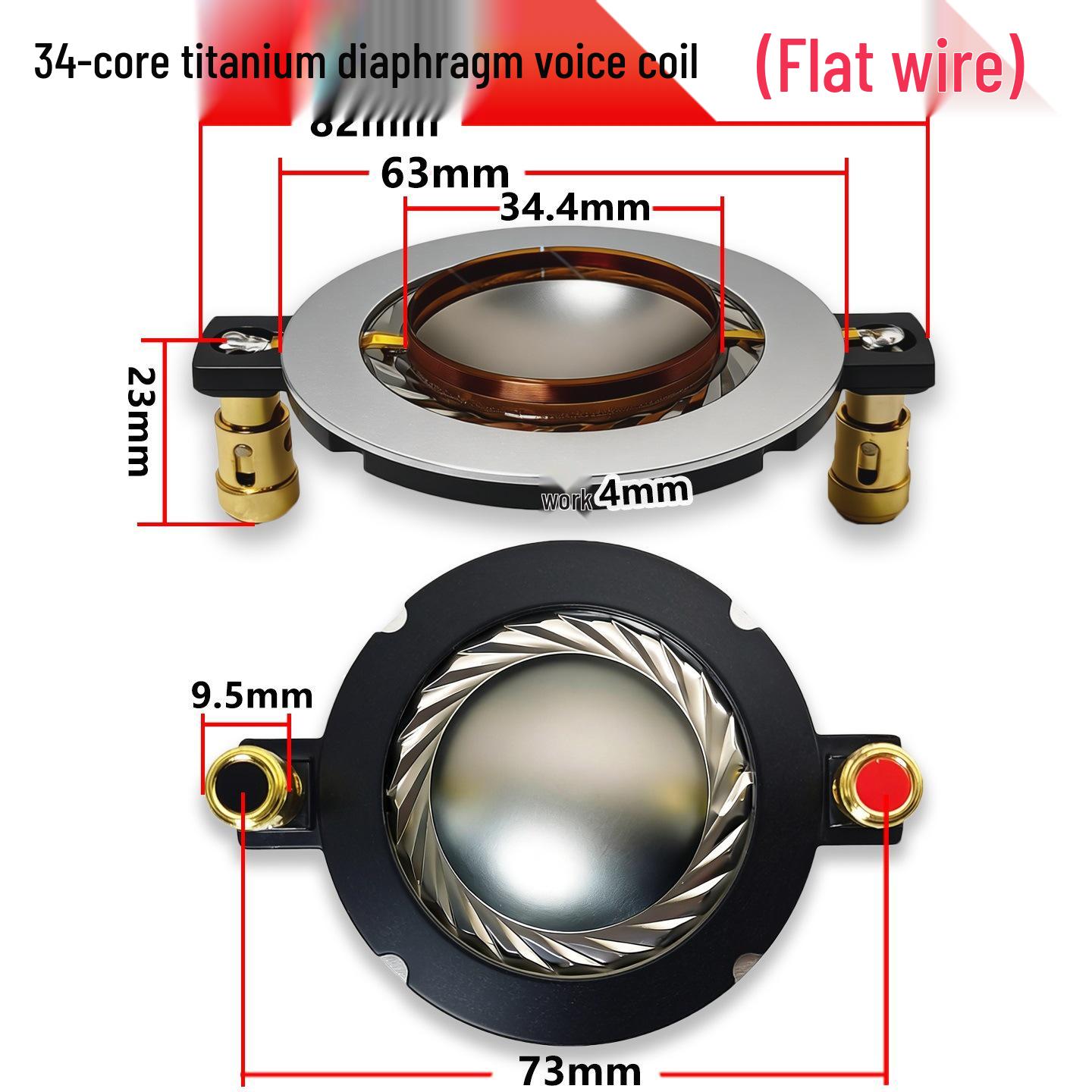 34/44/51 Core Flat Wire Titanium Diaphragm Voice Coil
34/44/51 Core Flat Wire Titanium Diaphragm Voice Coil