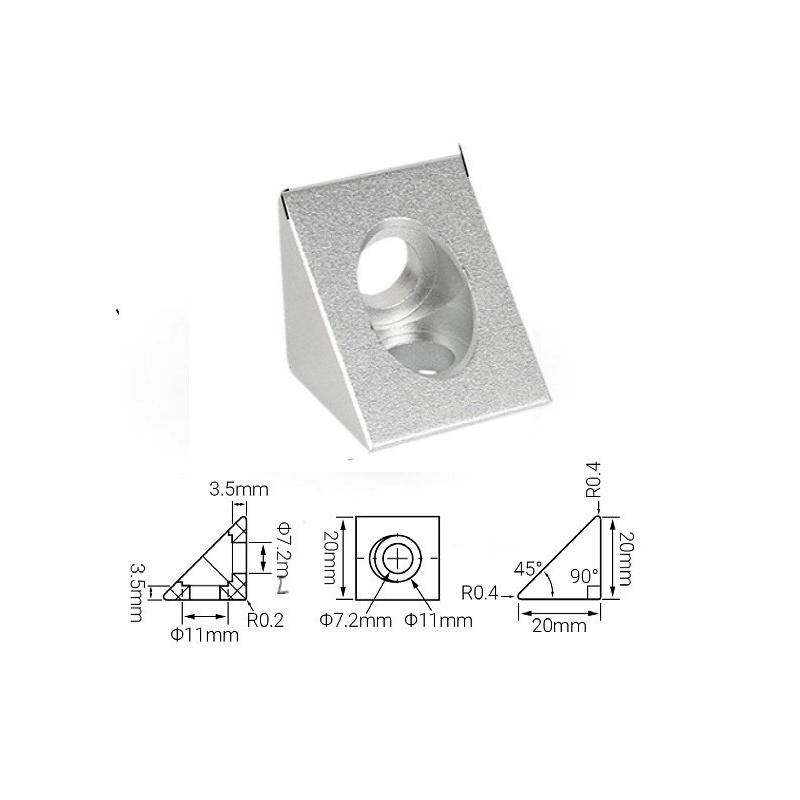 Bulk 4PCS 2020 Aluminum Square Nut Fixer, Triangle Blocks for 3D Printer, Corner Component Connectors
Bulk 4PCS 2020 Aluminum Square Nut Fixer, Triangle Blocks for 3D Printer, Corner Component Connectors