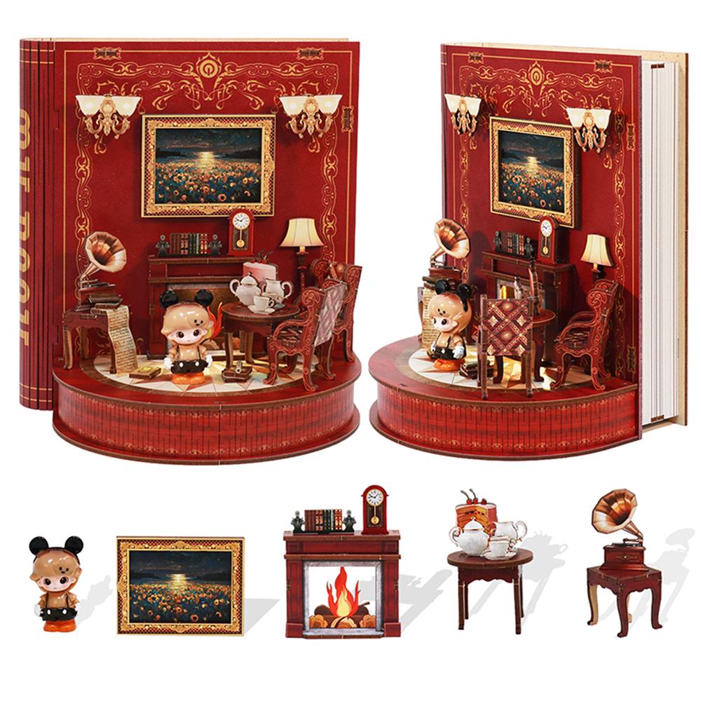 DIY Book Nook Kit Theatre in the Book Wooden Bookshop Dollhouse with Light Bookshelf Insert 3D Puzzle Decor for Gift
DIY Book Nook Kit Theatre in the Book Wooden Bookshop Dollhouse with Light Bookshelf Insert 3D Puzzle Decor for Gift