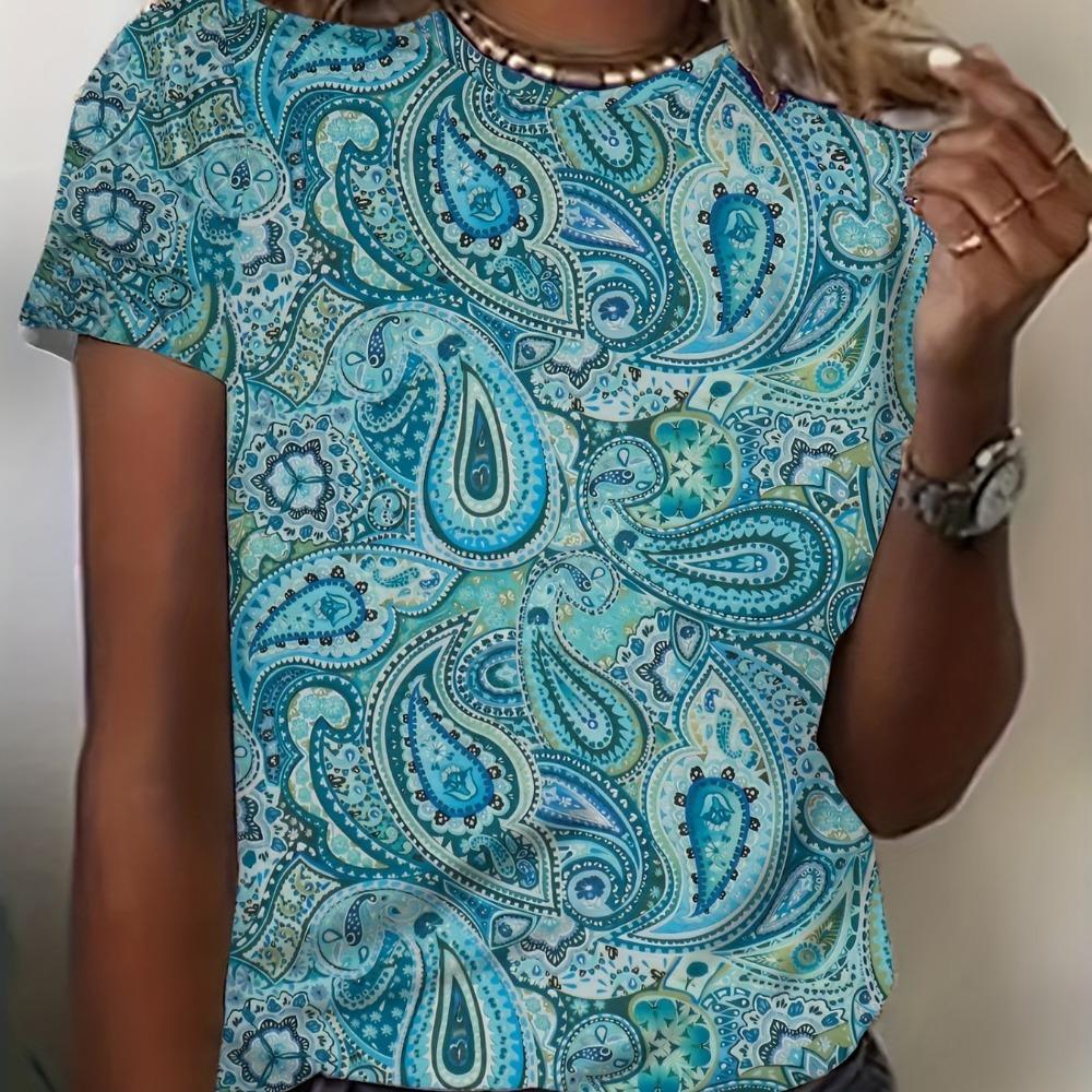 Elegant, Fashionable And Fresh Floral Print Summer Round Neck Women s Slim T-shirt Summer Casual Versatile Women s 2K Top 5XL
Elegant, Fashionable And Fresh Floral Print Summer Round Neck Women s Slim T-shirt Summer Casual Versatile Women s 2K Top 5XL