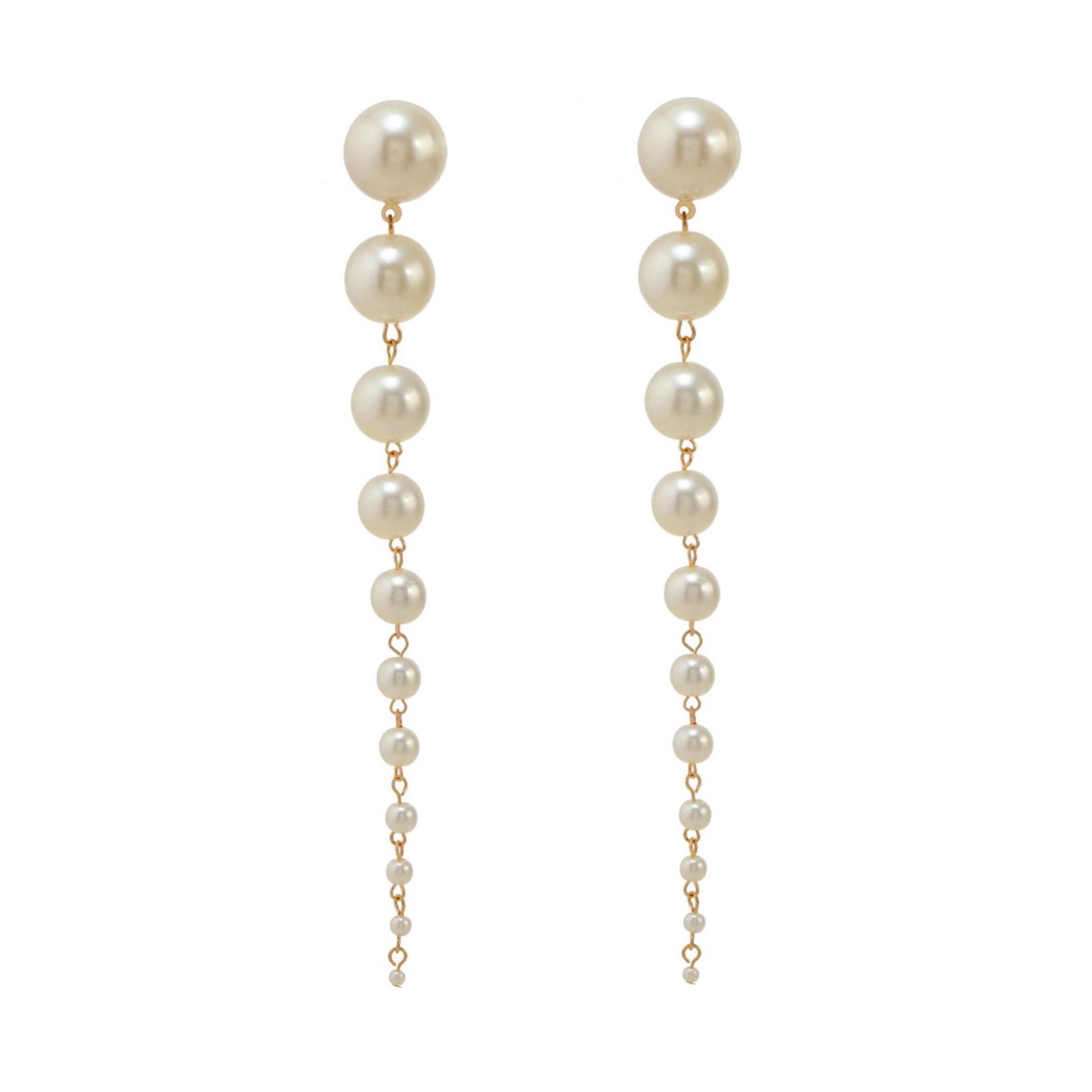 Handmade Earrings Pearls Tassels Earrings Women Long Dangle Earrings Pearls Texture Suitable for Party and Weddings 1 золотий
Handmade Earrings Pearls Tassels Earrings Women Long Dangle Earrings Pearls Texture Suitable for Party and Weddings 1 золотий