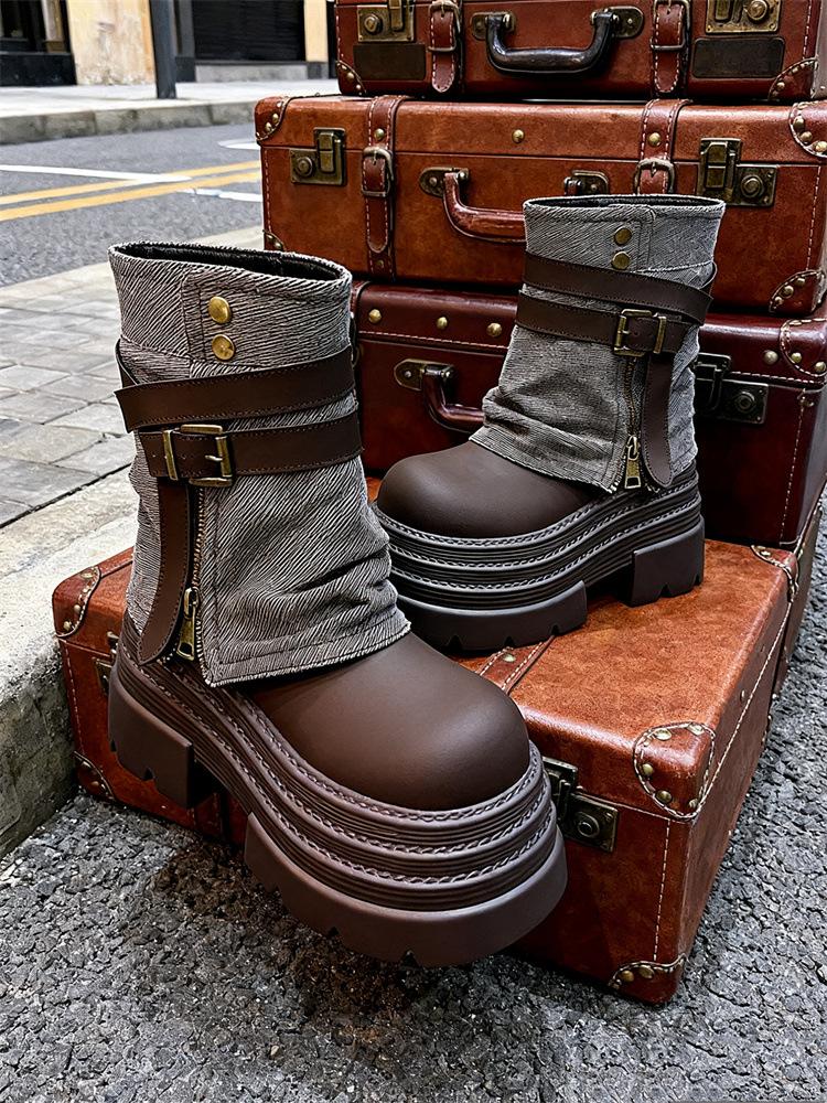 10 см! Платформенные джинсовые ботинки-трубы женские 2025 новые маленькие ботинки Мартина на высокой платформе в британском стиле на наборном коротком каблуке 40 коричневый
10 см! Платформенные джинсовые ботинки-трубы женские 2025 новые маленькие ботинки Мартина на высокой платформе в британском стиле на наборном коротком каблуке 40 коричневый