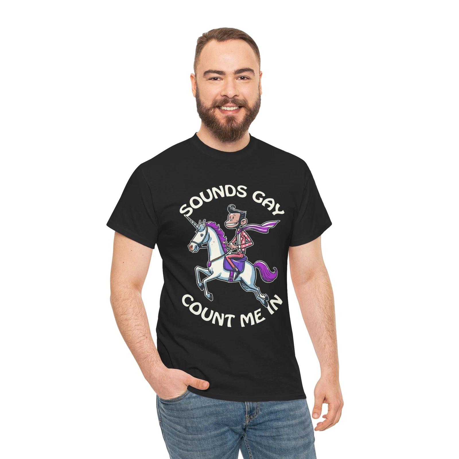 Funny Cryptozoology T-Shirt | Sound gay count me in Monkey Ride Unicorn T-Shirt XL
Funny Cryptozoology T-Shirt | Sound gay count me in Monkey Ride Unicorn T-Shirt XL