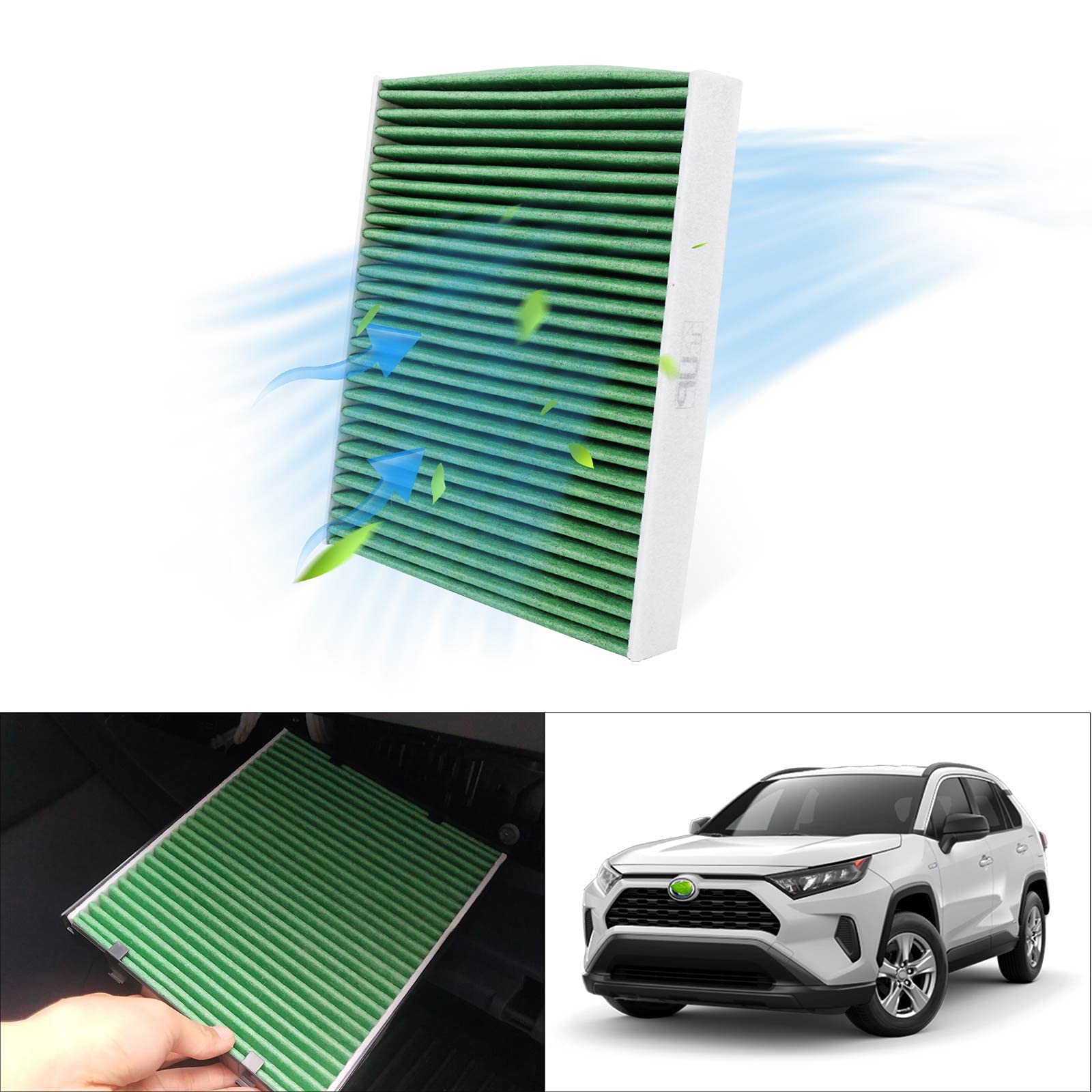 AUTO SPEC Air Conditioner Filter for Toyota New RAV4 2019 and RAV4 Car Air Special High Dust Activated Pollen Exhaust Gas DCC1014 (50 Series, later), зелений
AUTO SPEC Air Conditioner Filter for Toyota New RAV4 2019 and RAV4 Car Air Special High Dust Activated Pollen Exhaust Gas DCC1014 (50 Series, later), зелений