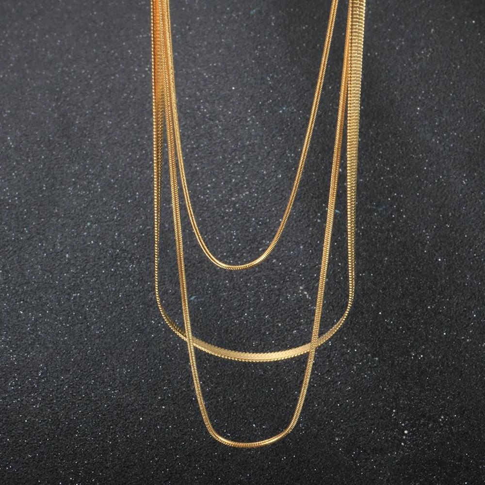 Многослойное колье из нержавеющей стали, позолоченное ожерелье в виде змеи для женщин, модные ювелирные изделия, подарок
Многослойное колье из нержавеющей стали, позолоченное ожерелье в виде змеи для женщин, модные ювелирные изделия, подарок