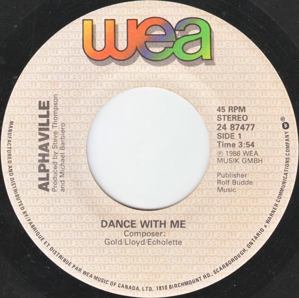 7inch Record ALPHAVILLE Dance With Me 2487477 WEA 1986 Canada Dance Electronica Used
7inch Record ALPHAVILLE Dance With Me 2487477 WEA 1986 Canada Dance Electronica Used