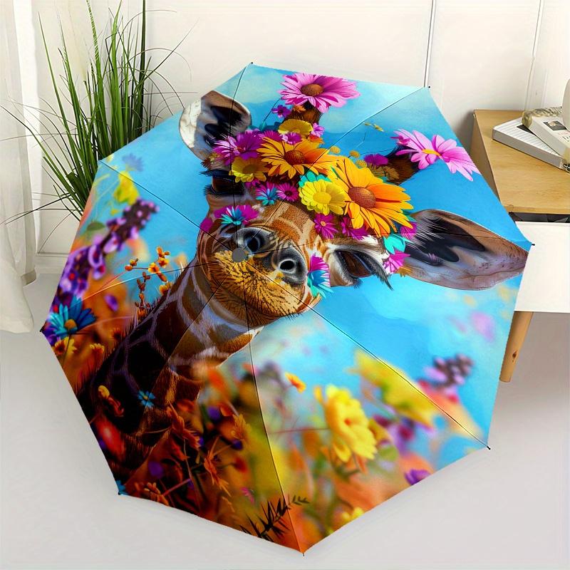 Giraffe Flowers Theme 8 Bone Hand Automatic Folding Fashion umbrella, Compact and Portable Design, A Perfect Gift for Birthday, Christmas or
Giraffe Flowers Theme 8 Bone Hand Automatic Folding Fashion umbrella, Compact and Portable Design, A Perfect Gift for Birthday, Christmas or