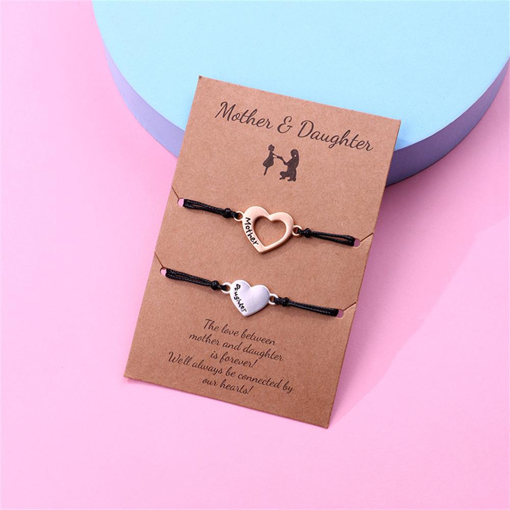 2Pcs Mother and Daughter Hollow Heart Braided Bracelet Adjustable Love Wrist Rope Bangle DIY Jewelry Accessories Festival Gifts
2Pcs Mother and Daughter Hollow Heart Braided Bracelet Adjustable Love Wrist Rope Bangle DIY Jewelry Accessories Festival Gifts