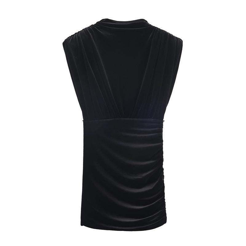 European & American Style Velvet Padded Shoulder Sleeveless Slim Fit Autumn Short Dress L чорний
European & American Style Velvet Padded Shoulder Sleeveless Slim Fit Autumn Short Dress L чорний