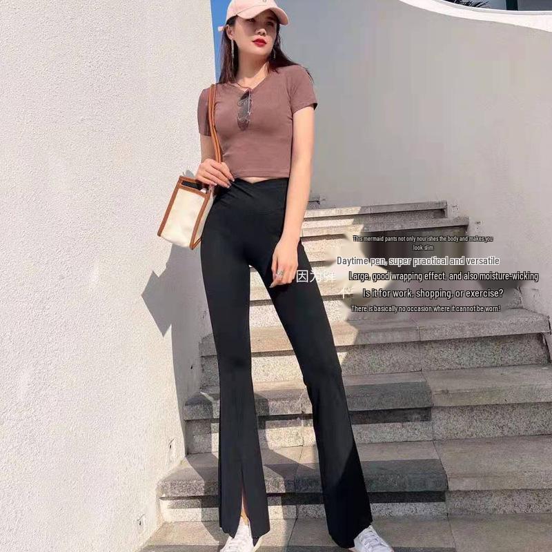 JM Zhongmai 2023 High Elasticity Mermaid Slit Pants: Drapey, Hip-Lifting, Slimming, Micro Flare Long Pants M (40-48 kg)
JM Zhongmai 2023 High Elasticity Mermaid Slit Pants: Drapey, Hip-Lifting, Slimming, Micro Flare Long Pants M (40-48 kg)
