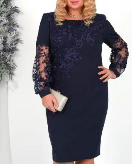 Довга сукня з мереживними вставками та принтом для жінок великих розмірів M чорний
Довга сукня з мереживними вставками та принтом для жінок великих розмірів M чорний