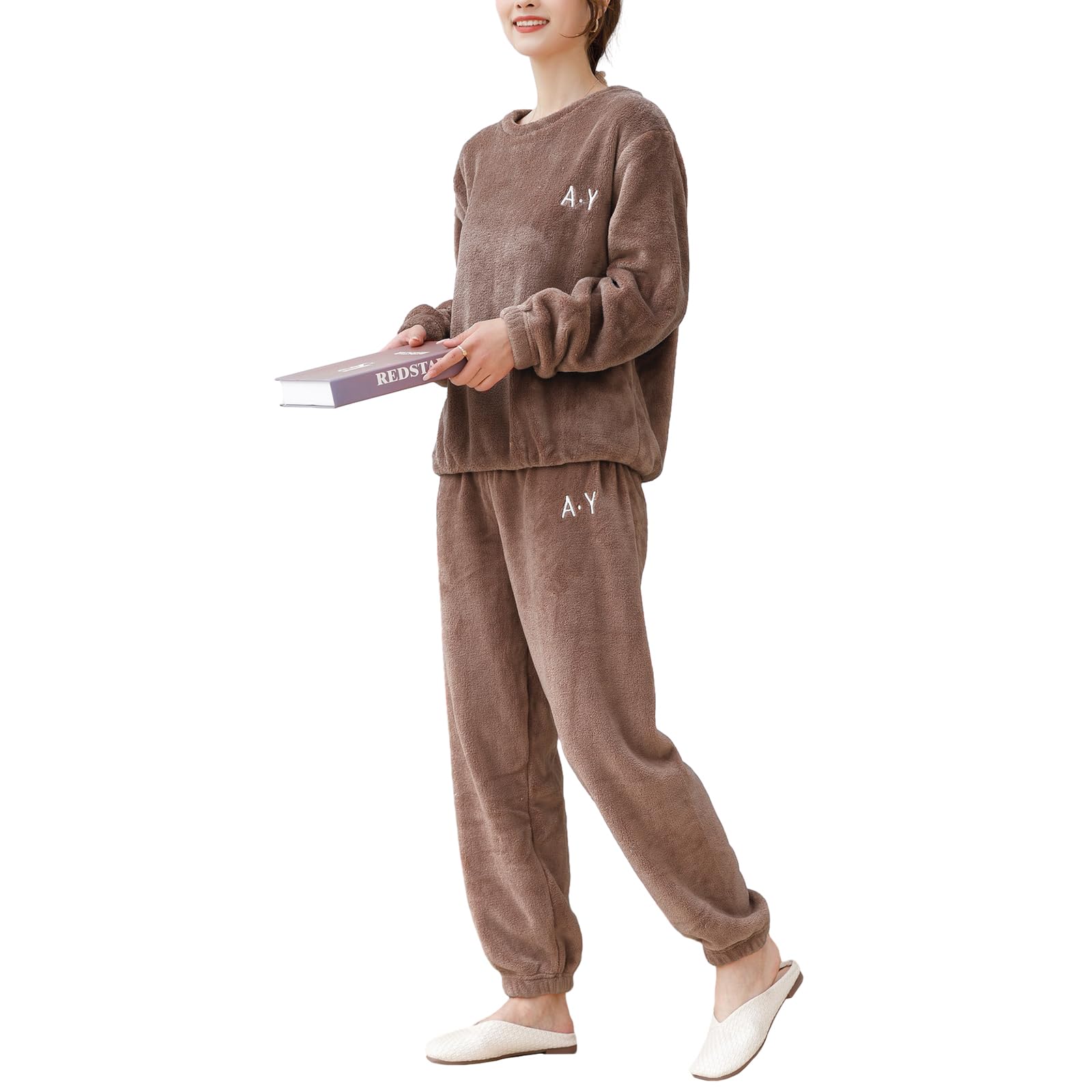 EnagmourCheripo Embroidered Flannel Long Crew Top and Bottom and Comfortable for Cold Soft and Warm as a Available in Five Colors for and Spring
EnagmourCheripo Embroidered Flannel Long Crew Top and Bottom and Comfortable for Cold Soft and Warm as a Available in Five Colors for and Spring