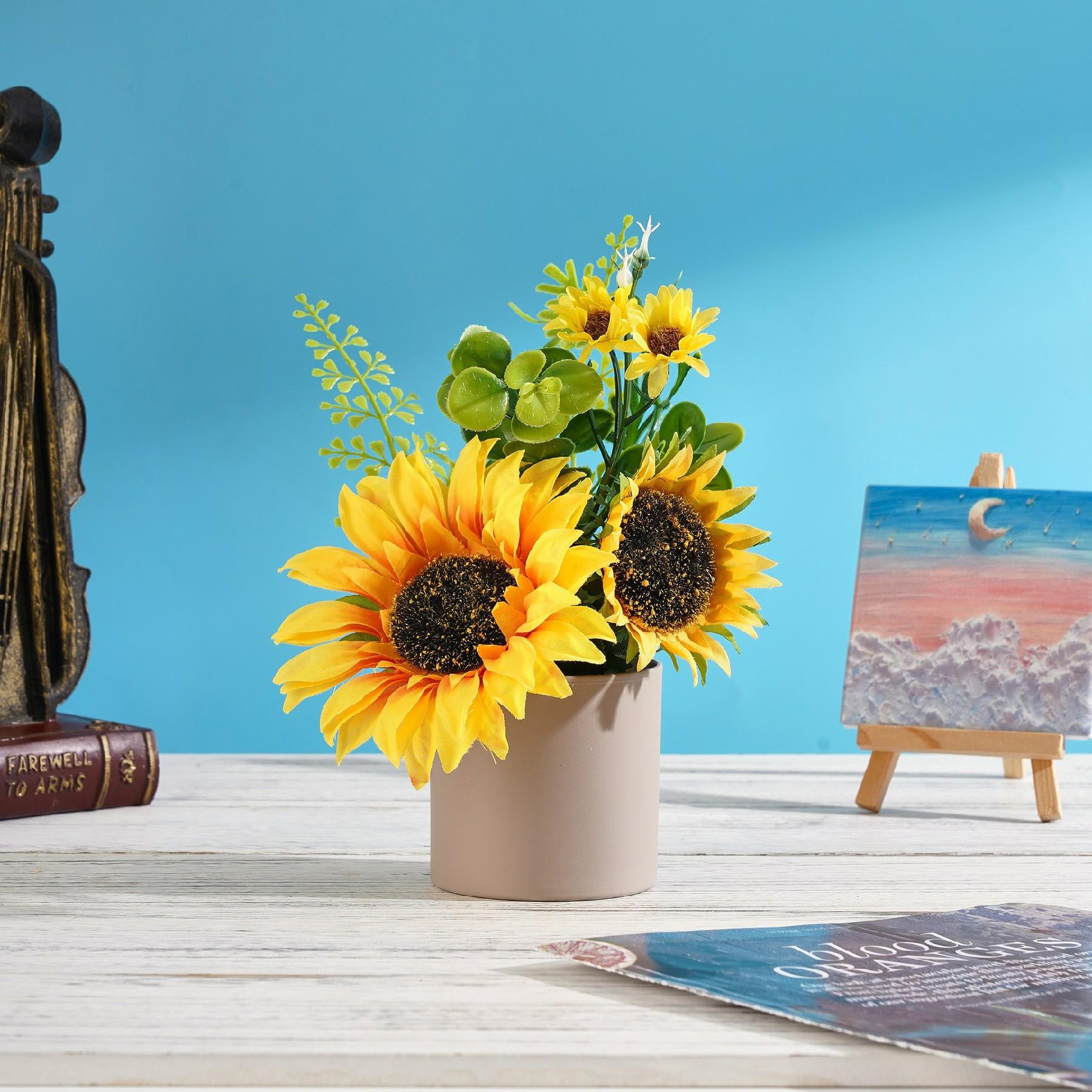 Artificial Flower Sunflower Potted Plant Desktop Counter Display Placement Decoration Type A
Artificial Flower Sunflower Potted Plant Desktop Counter Display Placement Decoration Type A