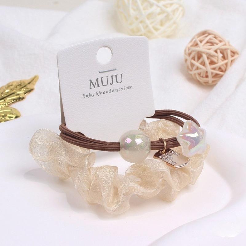 New Korean Fashion Girl Hair Accessories Simple Mesh Hair Tie High Elasticity Headband Hair Ropes Temperament Pearl Hair Bands бежевий
New Korean Fashion Girl Hair Accessories Simple Mesh Hair Tie High Elasticity Headband Hair Ropes Temperament Pearl Hair Bands бежевий