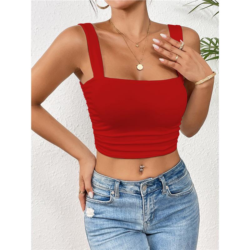 Cross-Border Trendy Wide-Strap Sleeveless Slim Camisole Top Large червоний
Cross-Border Trendy Wide-Strap Sleeveless Slim Camisole Top Large червоний
