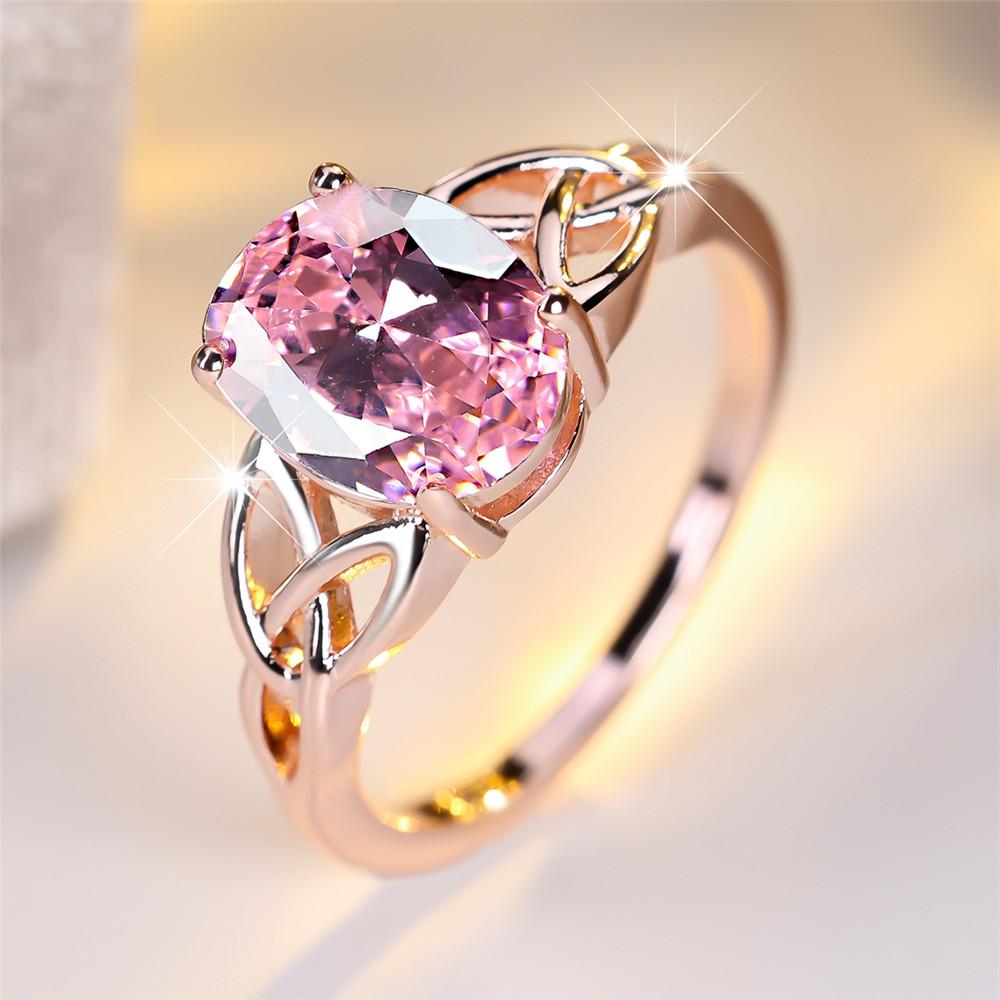 Elegant Pink Crystal Big Oval Stone Rings for Women Vintage Hollow Rose Gold Color Wedding Band Bridal Jewelry Engagement Gifts 13
Elegant Pink Crystal Big Oval Stone Rings for Women Vintage Hollow Rose Gold Color Wedding Band Bridal Jewelry Engagement Gifts 13