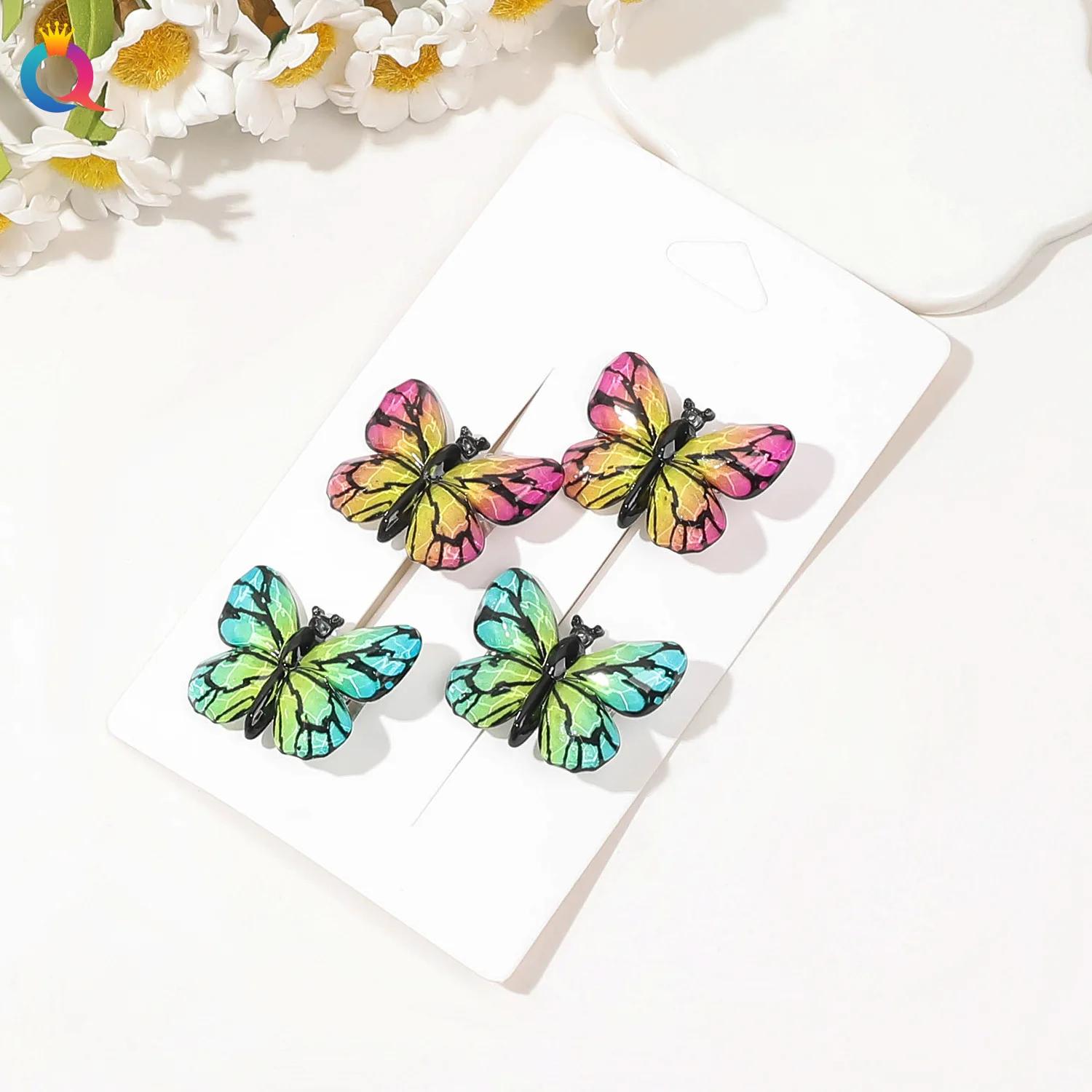 New 4pcs Gradient Leopard Butterfly Hair Clips Set Cute Princess Duckbill Side Clips for Girls Fairy Hair Headwear Accessories
New 4pcs Gradient Leopard Butterfly Hair Clips Set Cute Princess Duckbill Side Clips for Girls Fairy Hair Headwear Accessories