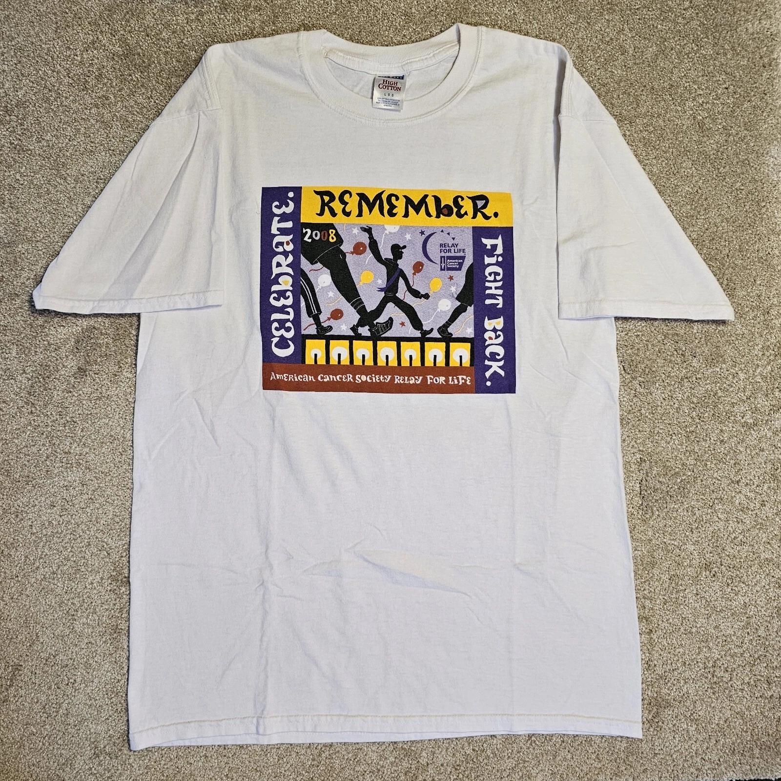 Vintage 2008 Cancer Society Relay T-shirt Mens L White Running Y2k Ironic Dad S
Vintage 2008 Cancer Society Relay T-shirt Mens L White Running Y2k Ironic Dad S