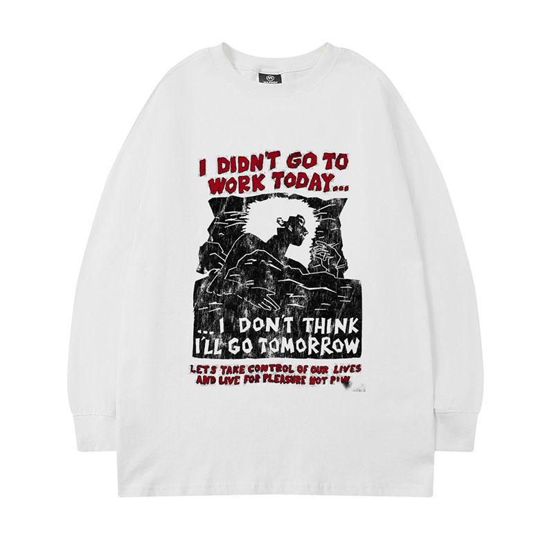 American Street Trendy Brand Dark Animation Printing Long-Sleeved T-Shirt Vibe Lazy Style Casual Round Neck Bottoming T-Shirt M
American Street Trendy Brand Dark Animation Printing Long-Sleeved T-Shirt Vibe Lazy Style Casual Round Neck Bottoming T-Shirt M