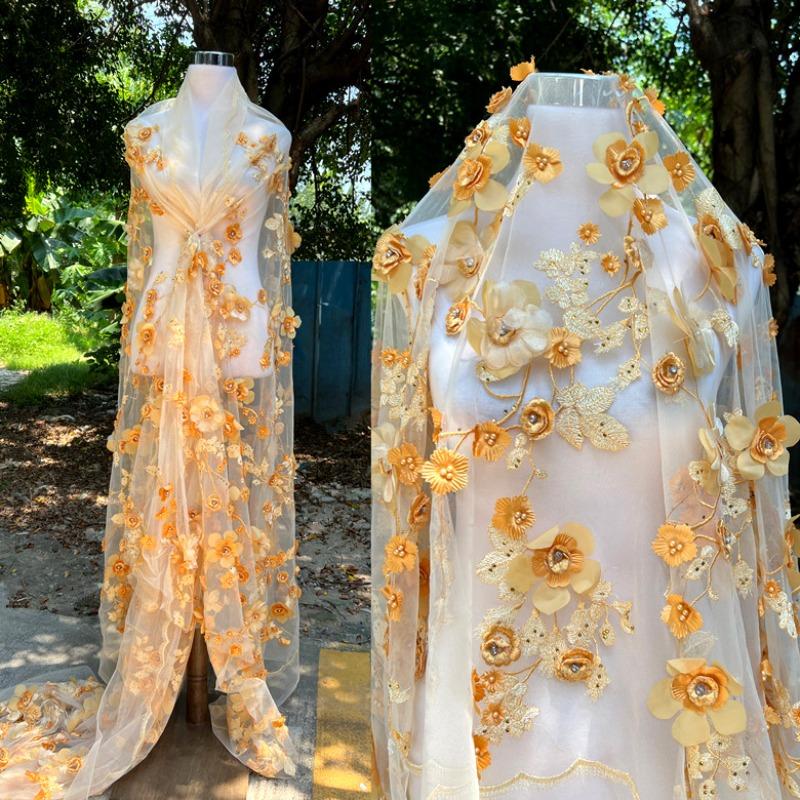 3D Flower Mesh Lace Clothing Fabric Women Wedding Dress Embroidery Fabric DIY Sewing Gown Dress Tulle Decorative Accessories 100x30cm
3D Flower Mesh Lace Clothing Fabric Women Wedding Dress Embroidery Fabric DIY Sewing Gown Dress Tulle Decorative Accessories 100x30cm