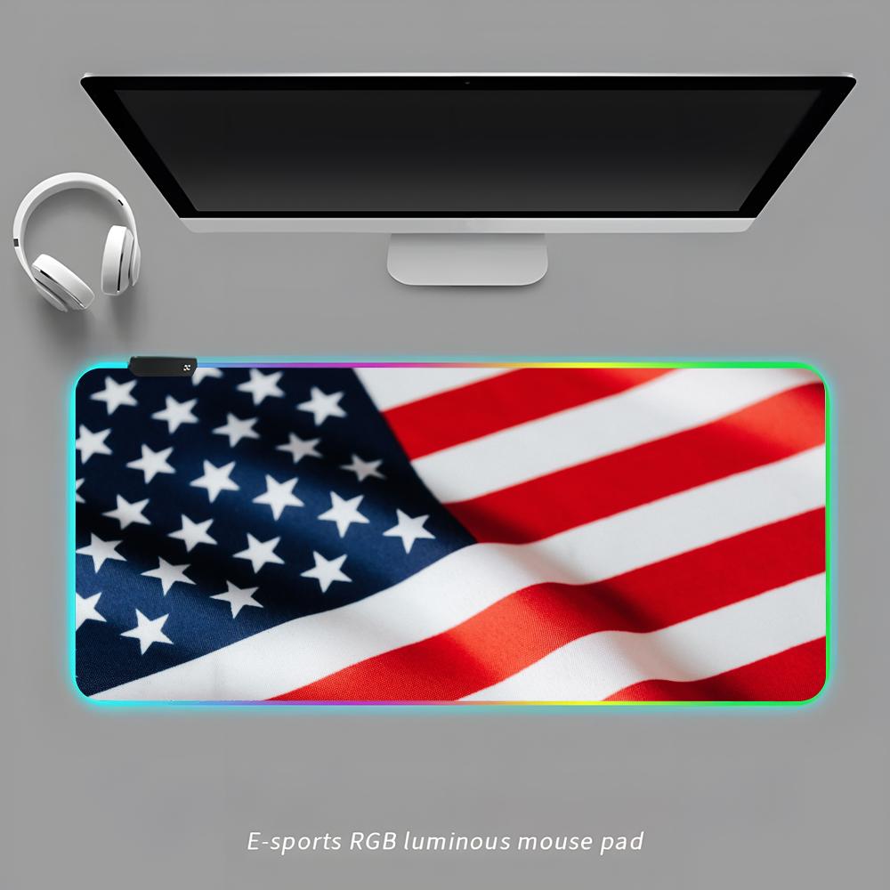 USA Flag Mouse Pad RGB Gaming Mouse Pad Desk Mat HD Gamer Large LED Light XXL MousePads RGB600x300x3mm
USA Flag Mouse Pad RGB Gaming Mouse Pad Desk Mat HD Gamer Large LED Light XXL MousePads RGB600x300x3mm