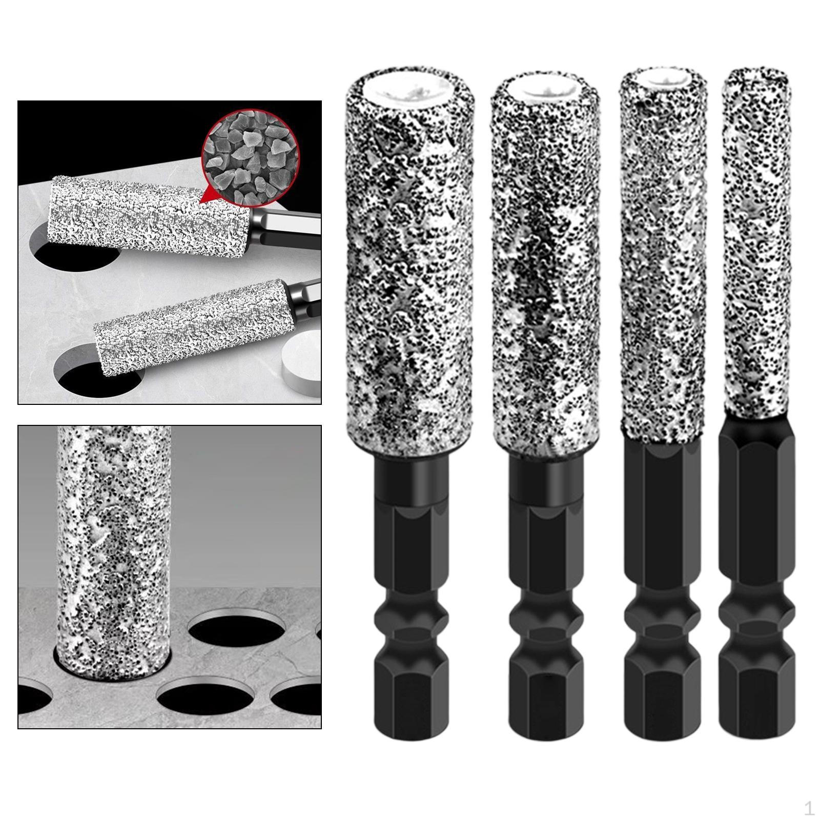 4 Pieces Drill Bit 6mm 8mm 10mm 12mm Professional 6.6cm Length Hex Shank Cutting Tools for Marble
4 Pieces Drill Bit 6mm 8mm 10mm 12mm Professional 6.6cm Length Hex Shank Cutting Tools for Marble