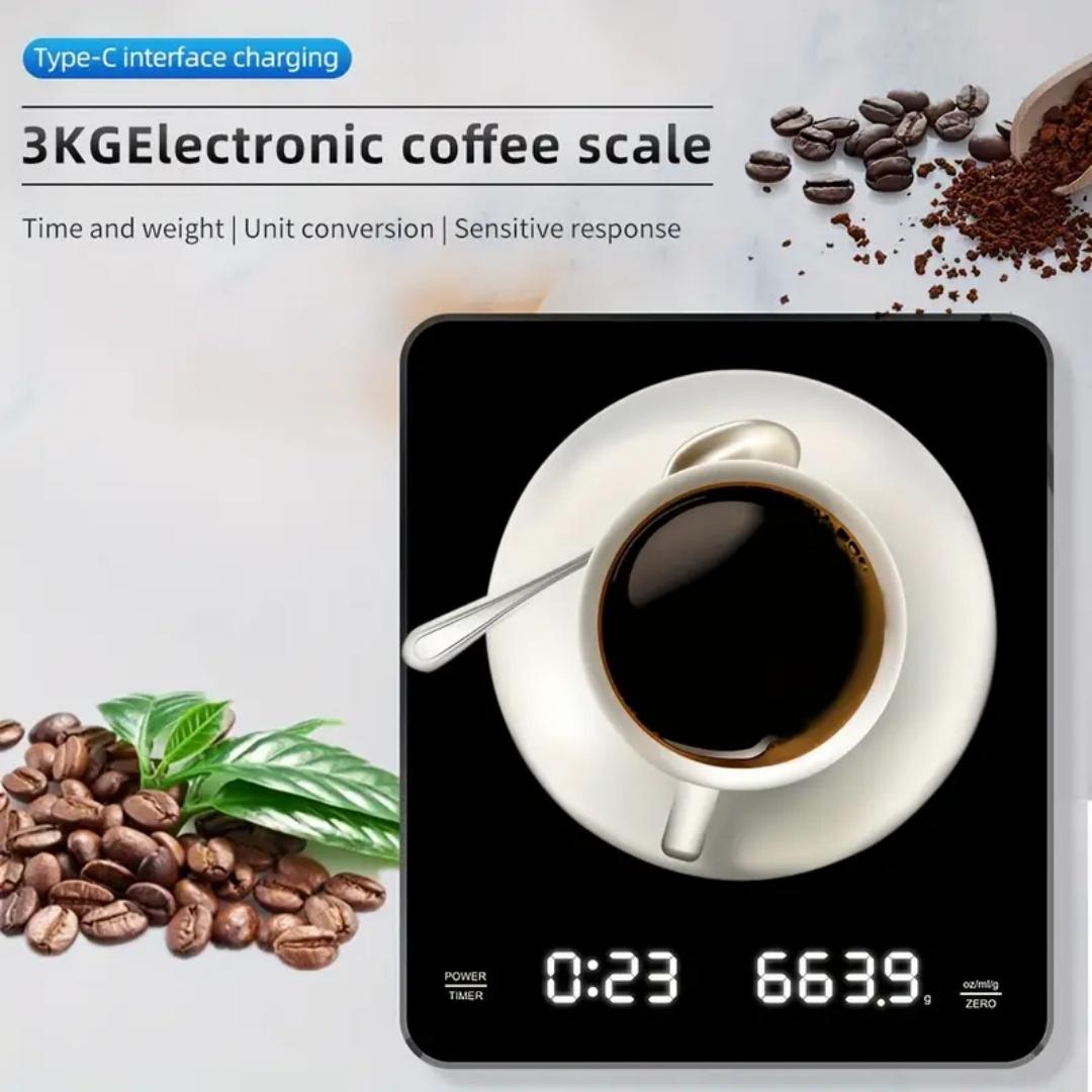 Цифровые весы для кофе с таймером, светодиодным экраном, эспрессо, USB, макс. 3 кг, вес 0,1 г, высокоточные измерения в унциях/мл/г, кухонные весы 3Kg
Цифровые весы для кофе с таймером, светодиодным экраном, эспрессо, USB, макс. 3 кг, вес 0,1 г, высокоточные измерения в унциях/мл/г, кухонные весы 3Kg