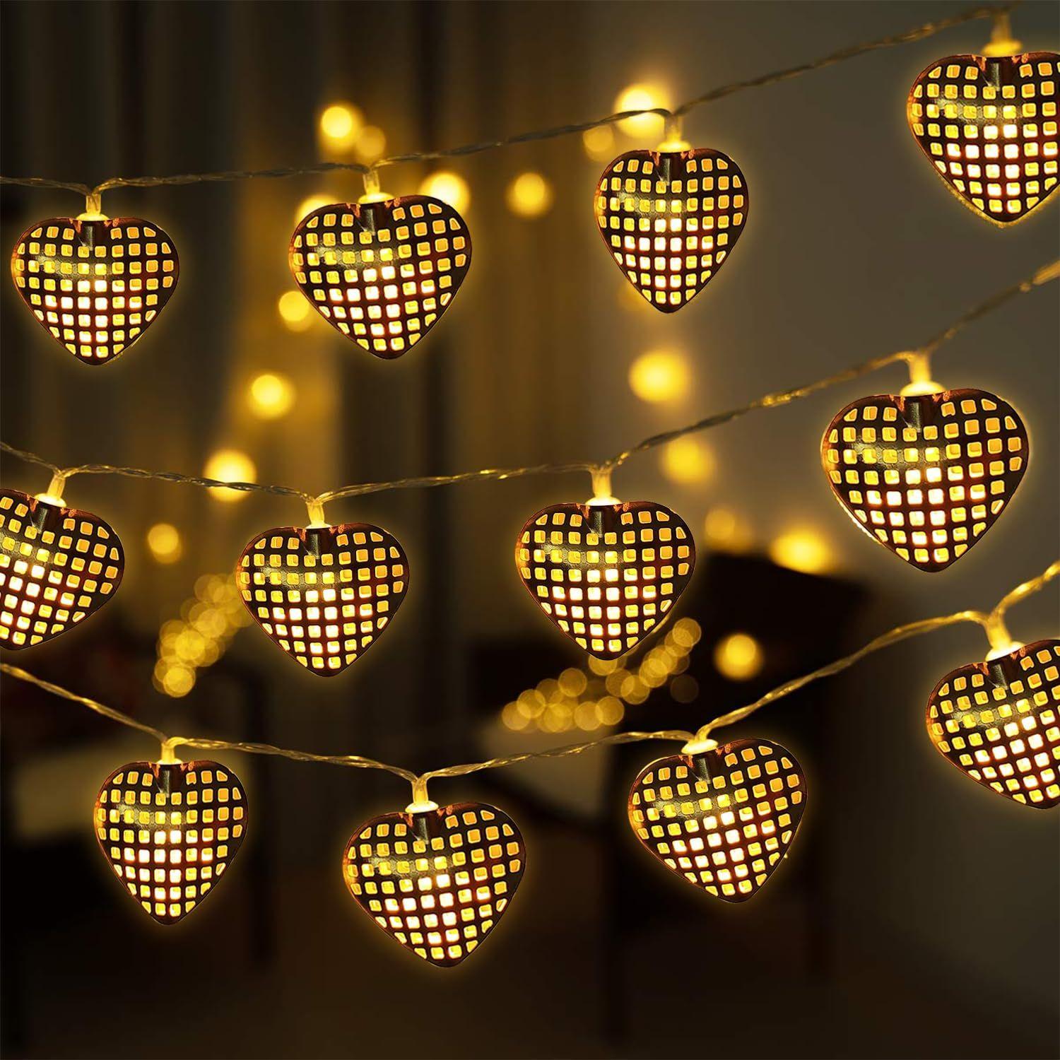 Metal Heart Led Lights - 4 Meter, 14 LED Warm Yellow Heart Shape Lights for Decoration, Decorations Lights
Metal Heart Led Lights - 4 Meter, 14 LED Warm Yellow Heart Shape Lights for Decoration, Decorations Lights