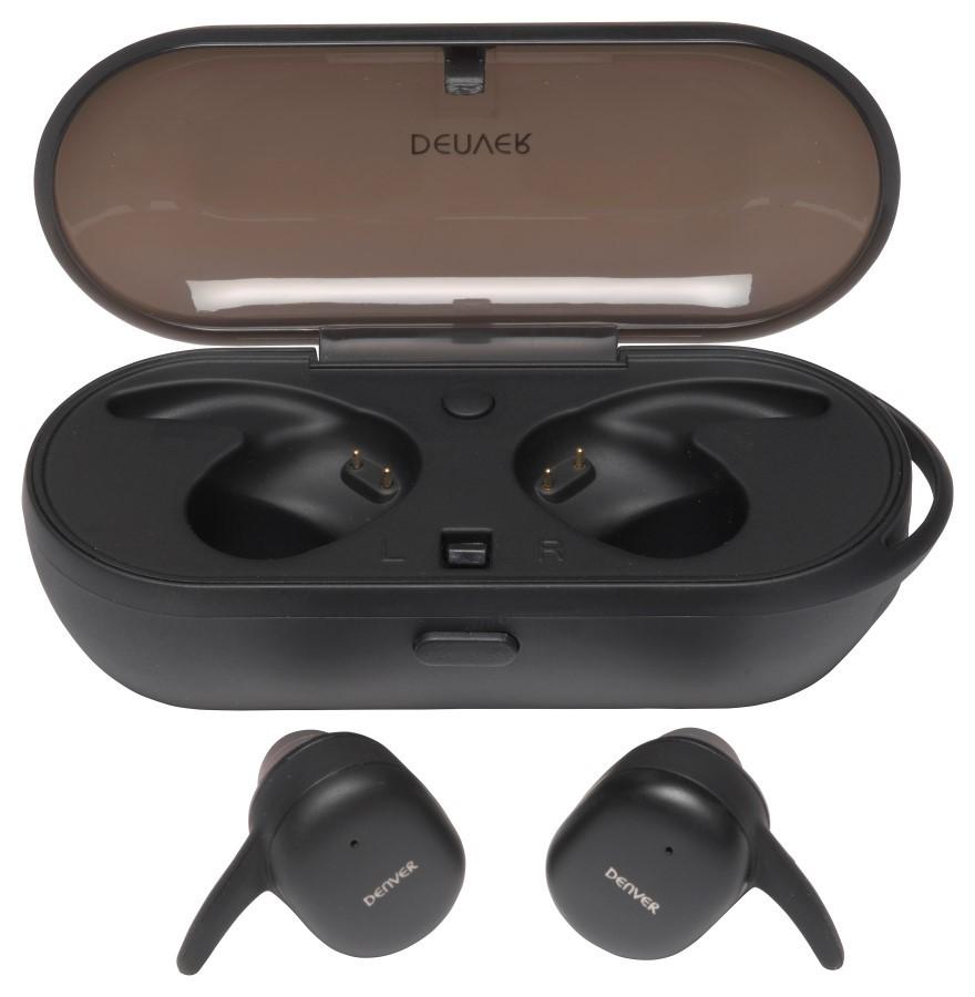 Denver TWE-53 Bezprzewodowe słuchawki Bluetooth z etui ładującym i funkcją zestawu głośnomówiącego, Denver чорний
Denver TWE-53 Bezprzewodowe słuchawki Bluetooth z etui ładującym i funkcją zestawu głośnomówiącego, Denver чорний