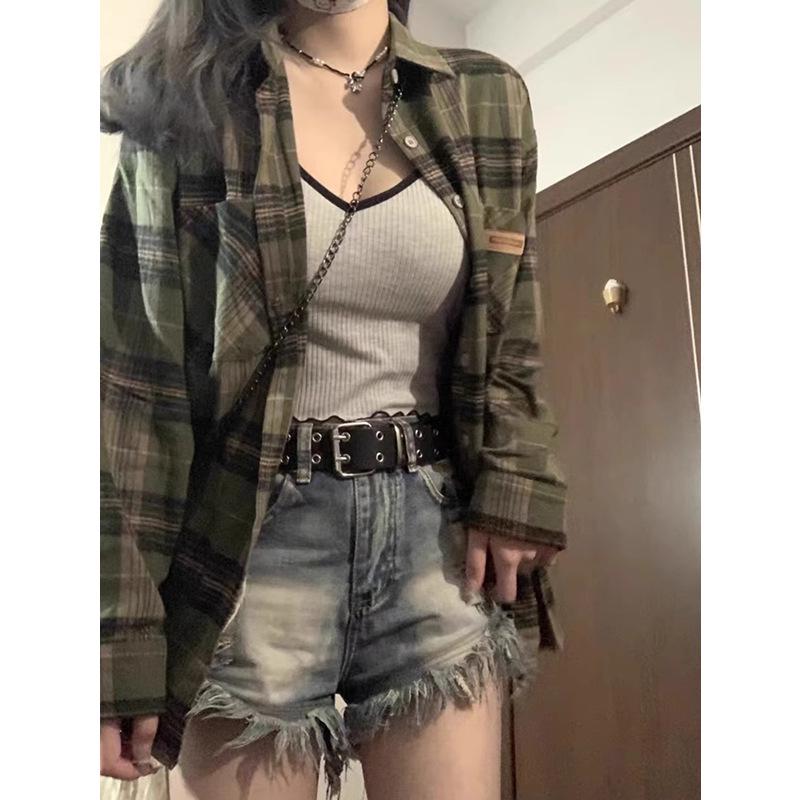 Women s American Retro Green Plaid Long Sleeve Shirt - Spring/Autumn 2025 New Design Sunscreen Jacket Top M
Women s American Retro Green Plaid Long Sleeve Shirt - Spring/Autumn 2025 New Design Sunscreen Jacket Top M