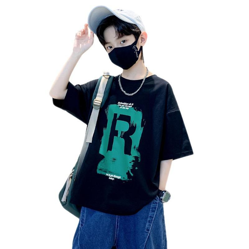 Boys Fashion Summer Cotton T-shirts Sporty Teenage Kids Korean Style Outfits Children Clothes 170cm чорний
Boys Fashion Summer Cotton T-shirts Sporty Teenage Kids Korean Style Outfits Children Clothes 170cm чорний
