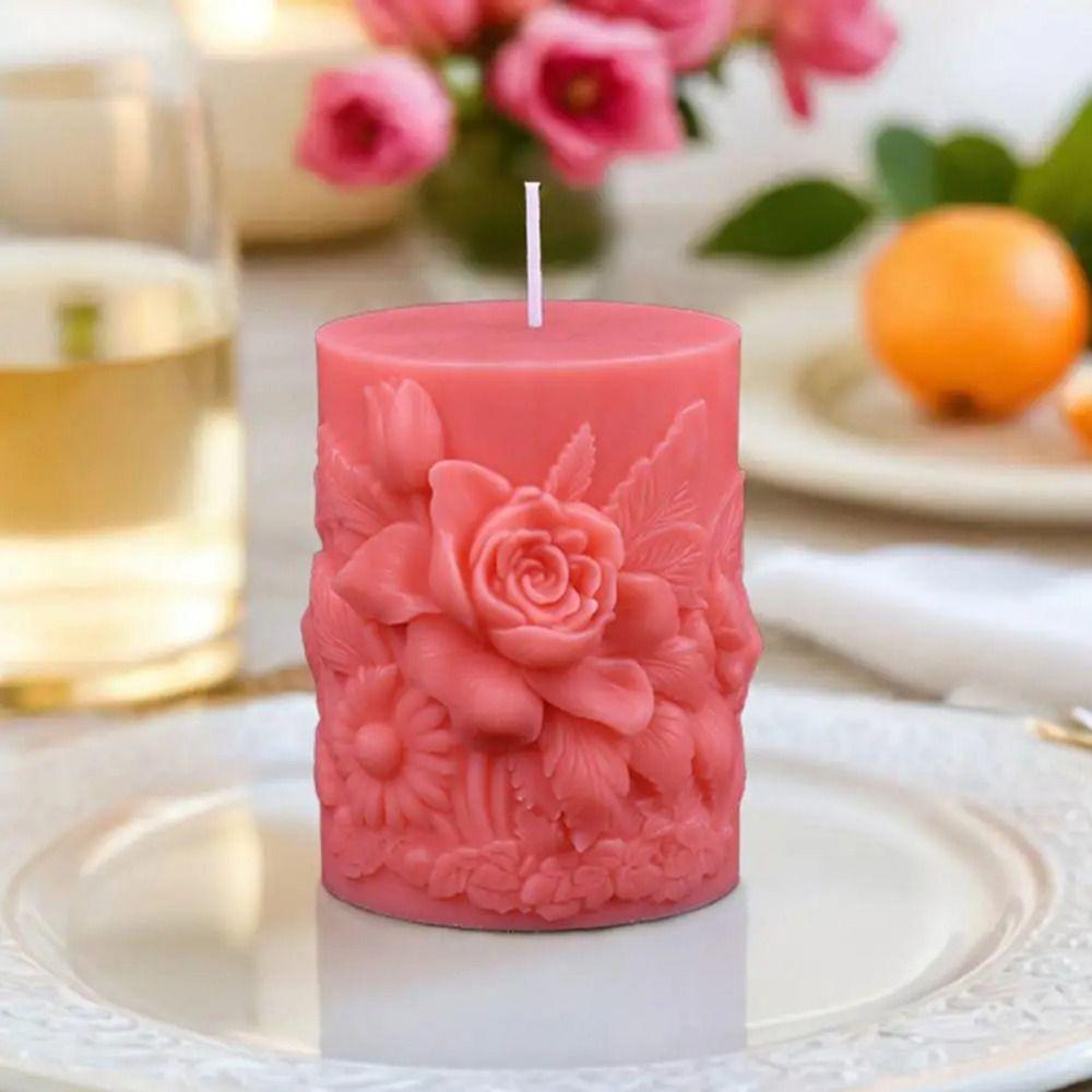 Flower Relief Cylindrical Candle Mould Silicone Resin Mold Flowers Cylinder Candle Mold Home Decor Style A
Flower Relief Cylindrical Candle Mould Silicone Resin Mold Flowers Cylinder Candle Mold Home Decor Style A