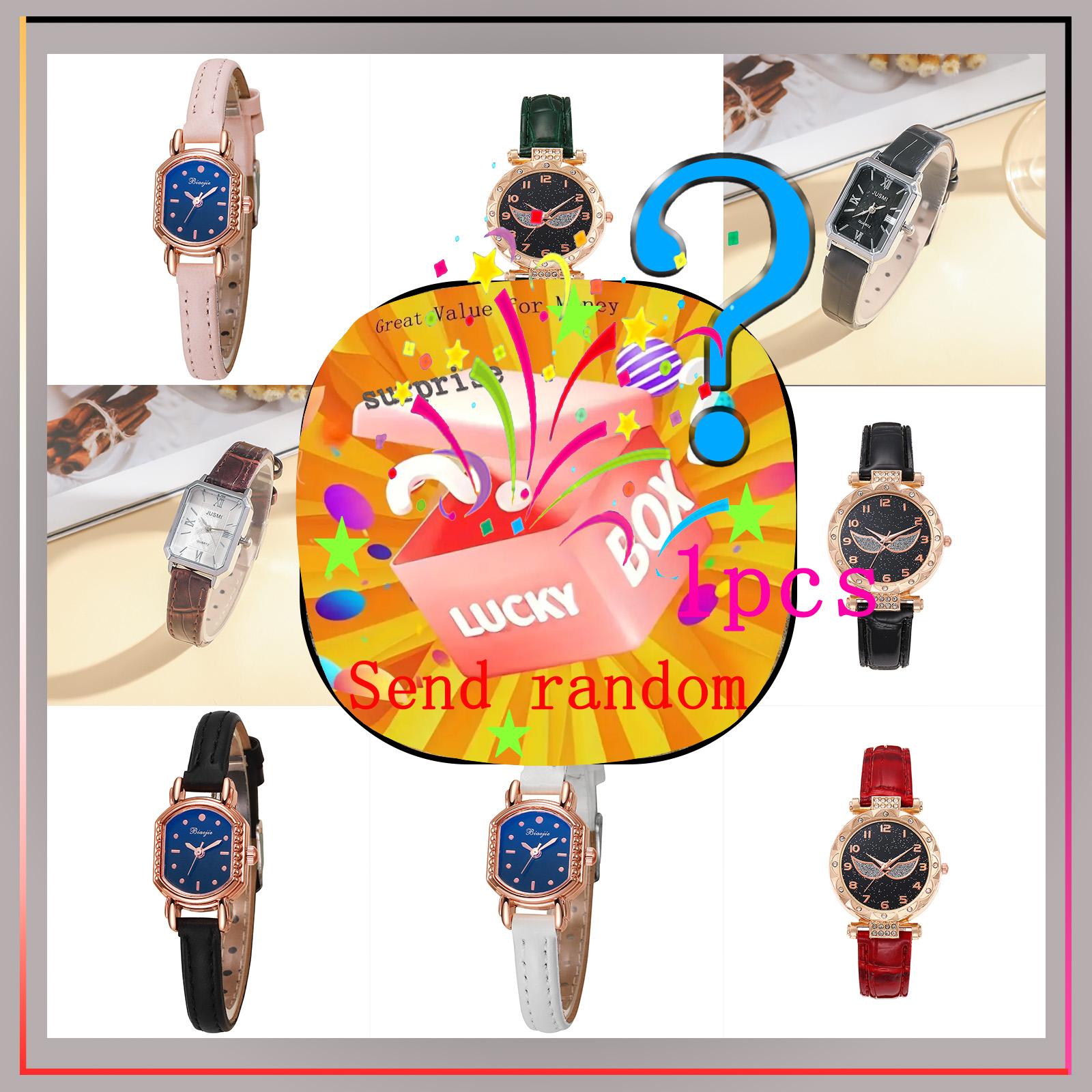 Fashionable blind box; New simple and stylish leisure belt small quartz watch for women; birthday gift; Halloween gift. різнокольоровий
Fashionable blind box; New simple and stylish leisure belt small quartz watch for women; birthday gift; Halloween gift. різнокольоровий