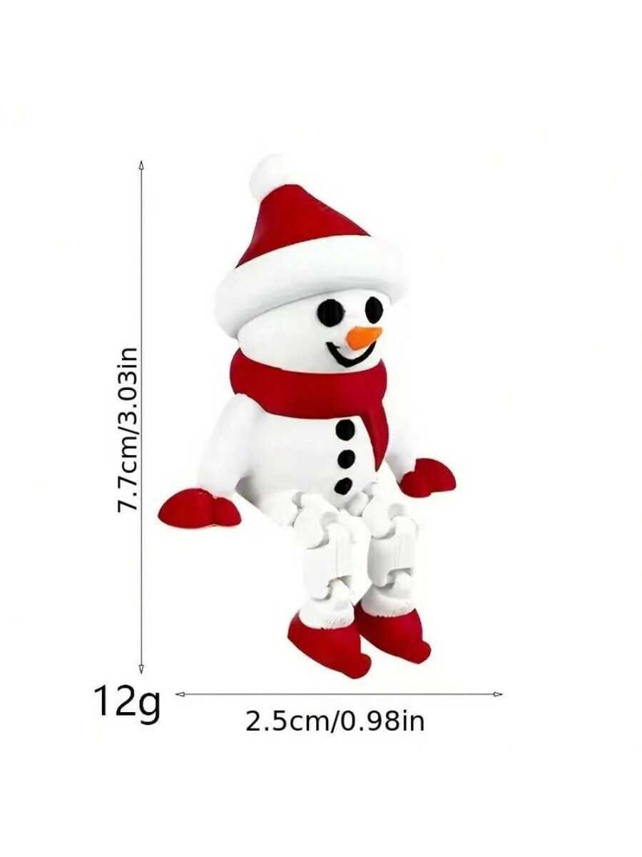 3D Printed Christmas Snowman Figurine, Articulated Joints, Cute Durable Plastic, Festive Decor Toy for Home, Office, Party
3D Printed Christmas Snowman Figurine, Articulated Joints, Cute Durable Plastic, Festive Decor Toy for Home, Office, Party