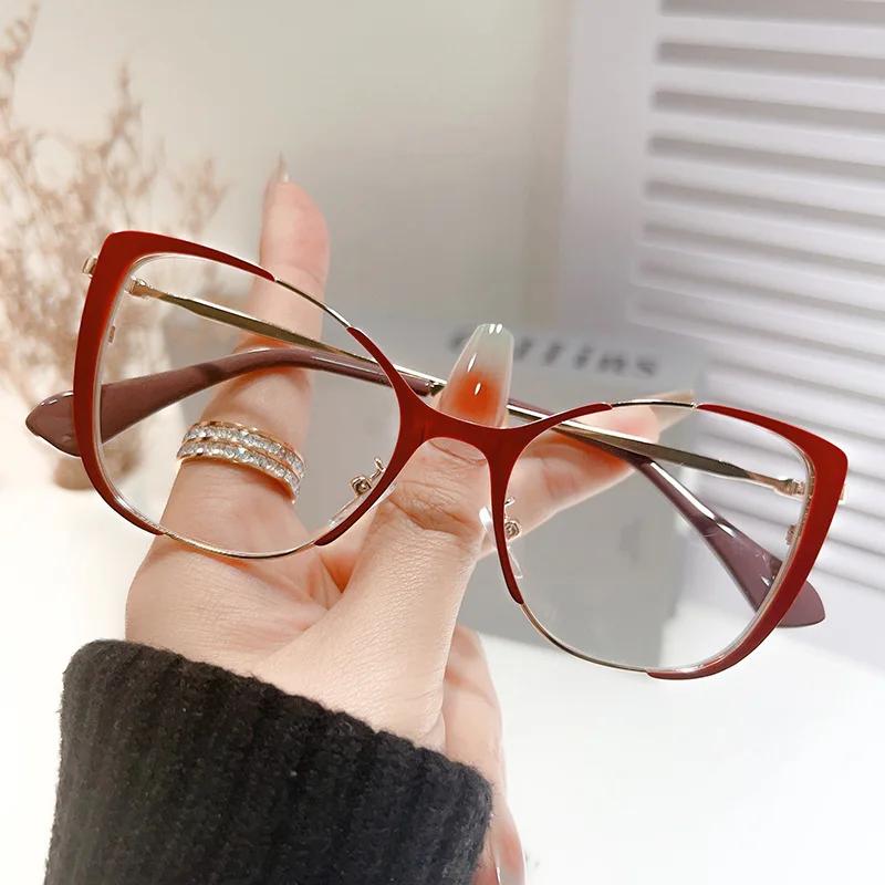 Color Changing Anti Blue Light Glasses Fashionable Cat Eye Frame Multi-color Versatile Metal Eyewear photochromic lens
Color Changing Anti Blue Light Glasses Fashionable Cat Eye Frame Multi-color Versatile Metal Eyewear photochromic lens