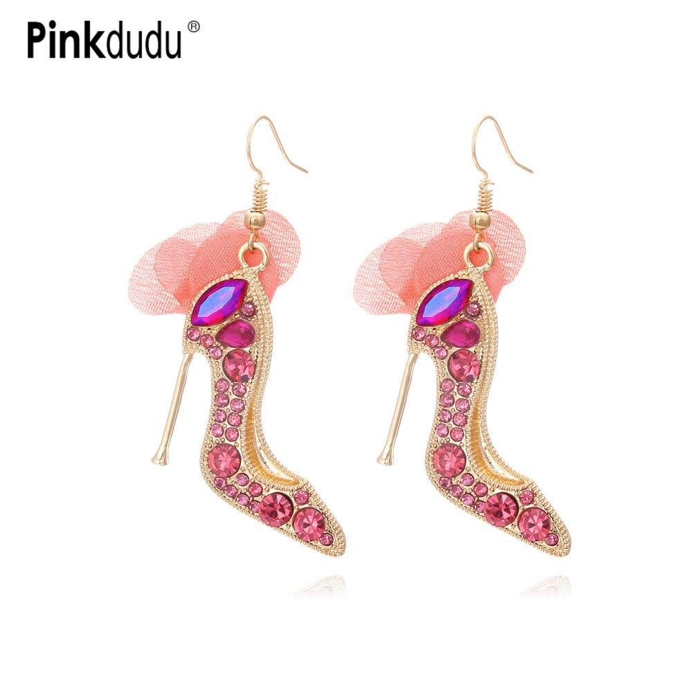 Pinkdudu новые милые красочные серьги-подвески на высоком каблуке со стразами, индивидуальные тканевые металлические серьги с цветком для женщин, ювелирные изделия PD1542
Pinkdudu новые милые красочные серьги-подвески на высоком каблуке со стразами, индивидуальные тканевые металлические серьги с цветком для женщин, ювелирные изделия PD1542