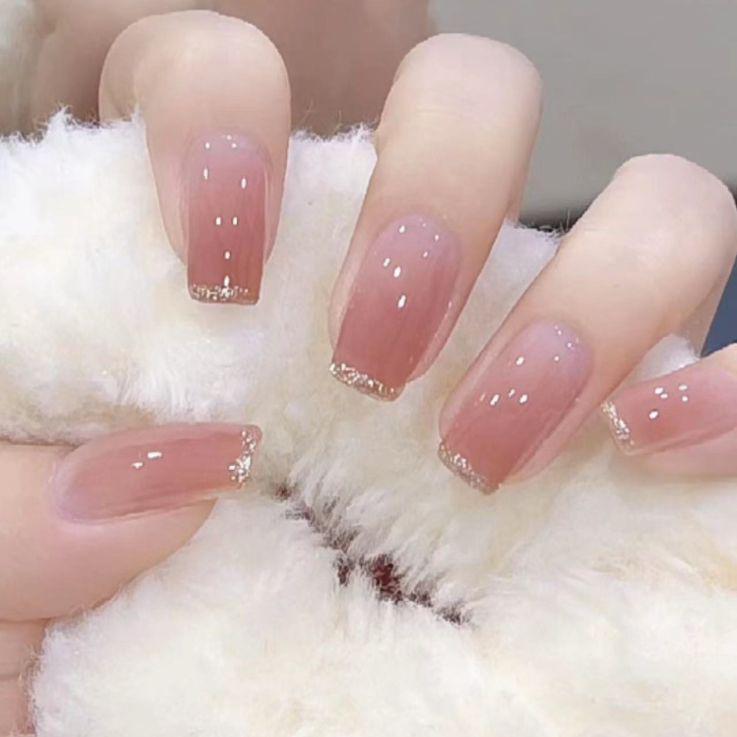 Blush Gradient Gray French Press-On Nails - Handmade Wearable Nail Art Stickers for Spring/Summer.
Blush Gradient Gray French Press-On Nails - Handmade Wearable Nail Art Stickers for Spring/Summer.