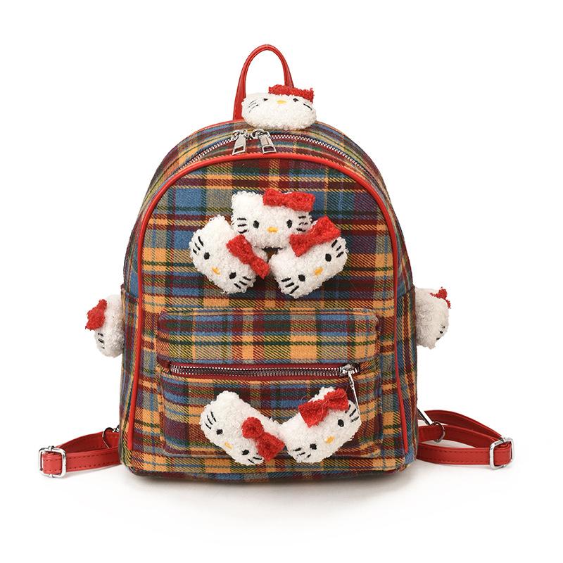 Boys And Girls Cartoon Backpack Foreign Style Plaid Cute Kitten Student Schoolbag Children S Backpack
Boys And Girls Cartoon Backpack Foreign Style Plaid Cute Kitten Student Schoolbag Children S Backpack