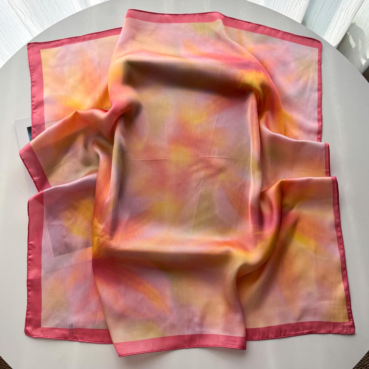 Luxury Color Square Scarf For Women Elegant Hijab Neckerchief Fashion Shawl Wraps Soft Stain Imitation Silk Bandana For Travel
Luxury Color Square Scarf For Women Elegant Hijab Neckerchief Fashion Shawl Wraps Soft Stain Imitation Silk Bandana For Travel