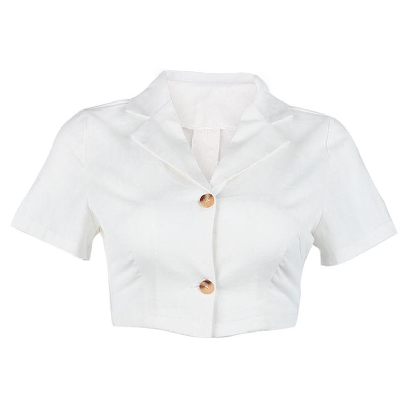 Шикарный ретро топ с короткими рукавами и приталенным силуэтом White S
Шикарный ретро топ с короткими рукавами и приталенным силуэтом White S